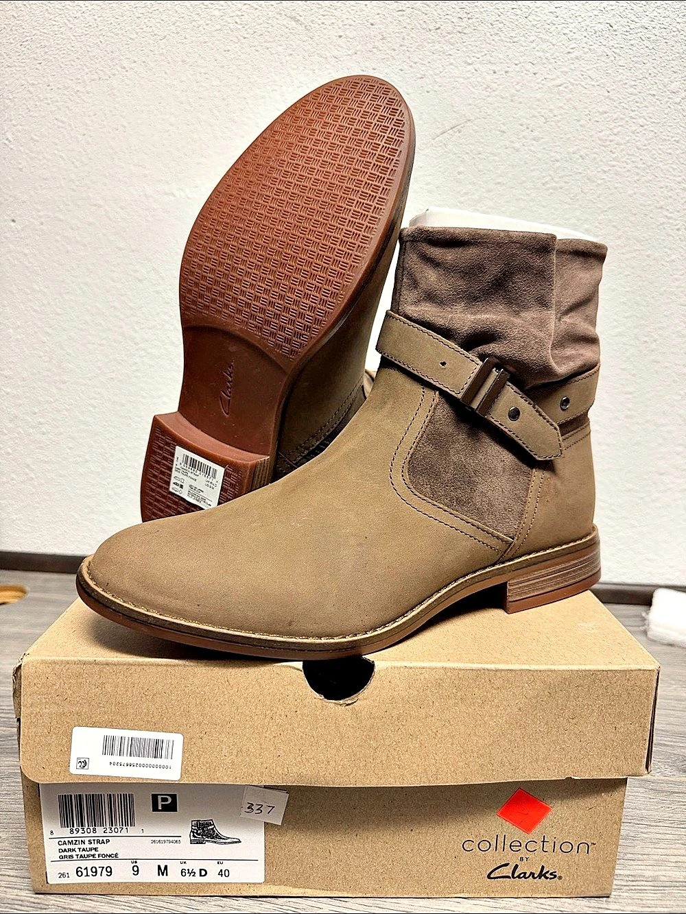 Clarks Camzin Strap Brown Ankle Boots